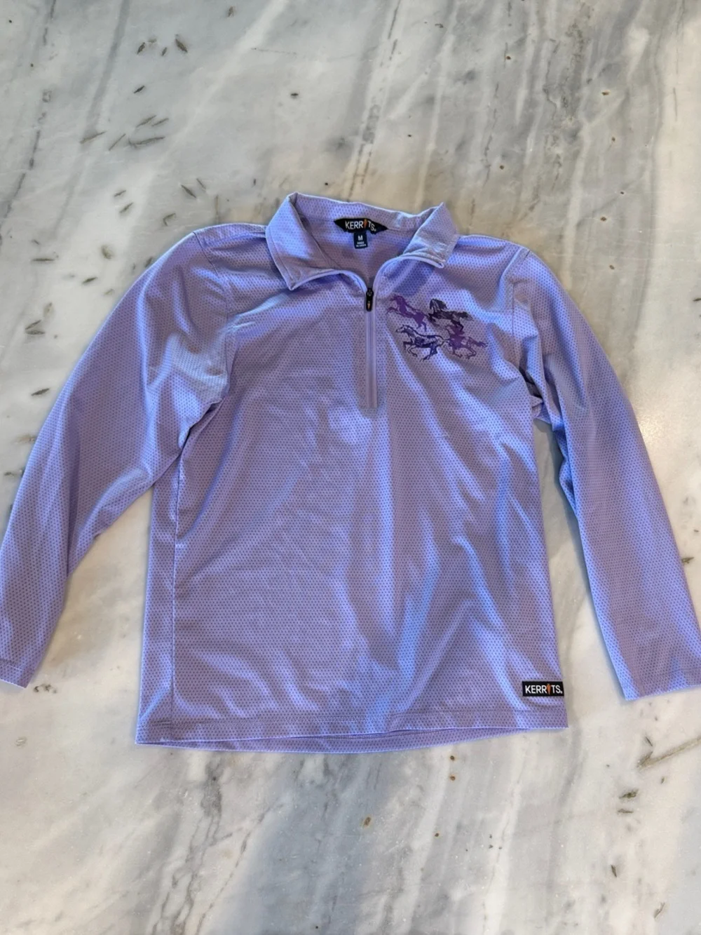 Kerrits Lavender Long-Sleeve Quarter Zip Equestrian Top